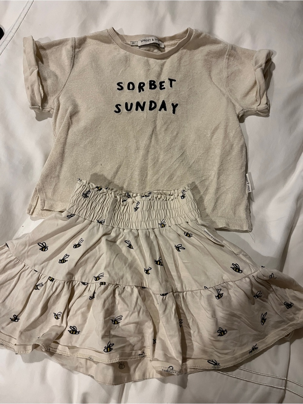 Sproet & Sprout Sorbet Sunday Ivory Girls Set